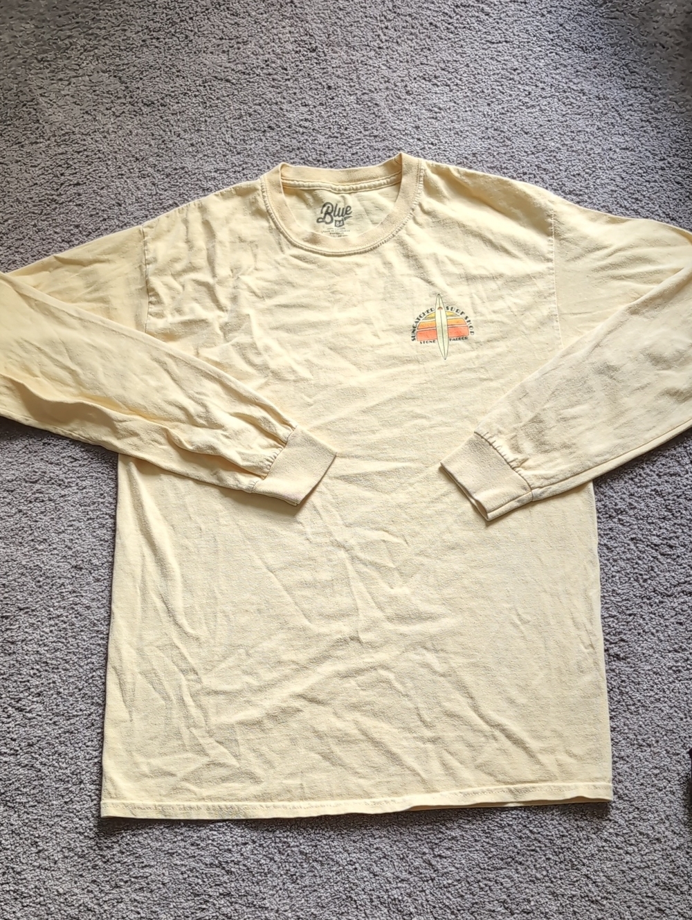 Blue 84 Pale Yellow Long Sleeve Tee, Suncatcher  Surf Shop Stone Harbor NJ